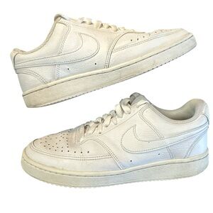 Nike Court Vision Low CD5434-100 Triple White Women's 7.5 Sneakers